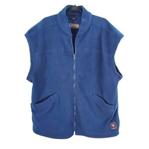 Columbia Convert Fleece Vest Mens XLARGE Full Zip Sleeveless Jacket‎ Navy Blue